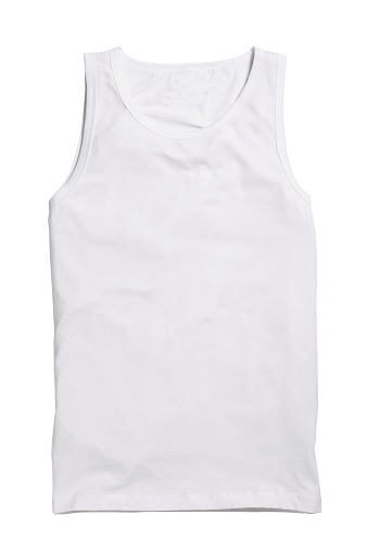 white tank top with clipping path