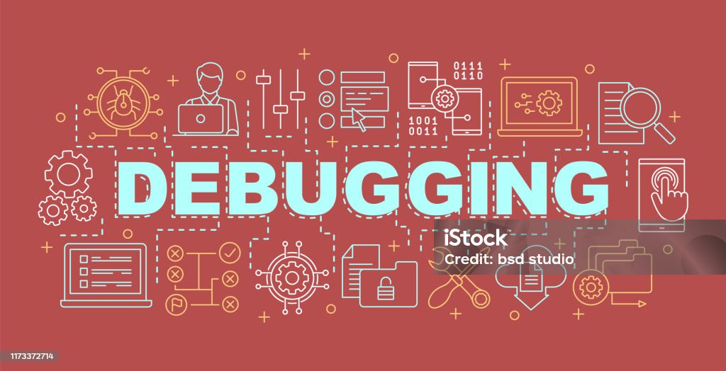 Debugging Word Concepts Banner Stock Illustration - Download Image Now ...