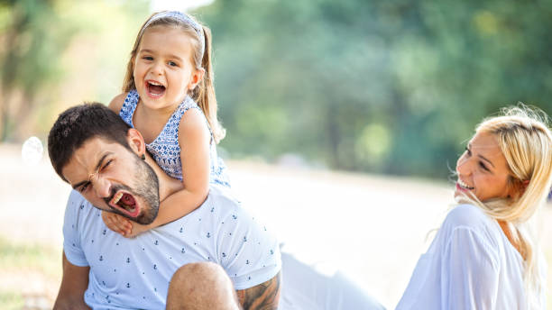 istock Happy family time in nature 1173372904