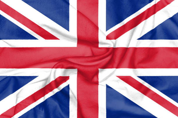 флаг соединенного королевства в качестве фона - f04 стоковые фото и изображения
