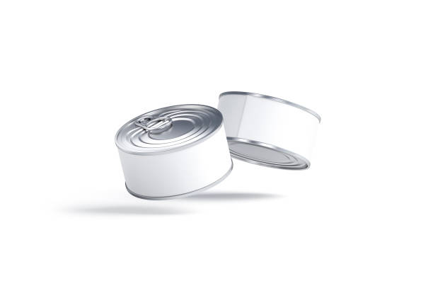 Blank white two aluminum conserve can mockup, no gravity