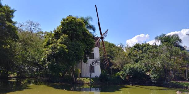 Windmill Park (Parcão), in Porto Alegre, Brazil. The Moinhos de Vento park is popularly known in Porto Alegre as Parcão, a large green area that has a lake with animals and a lot of natural beauty. porto alegre stock pictures, royalty-free photos & images