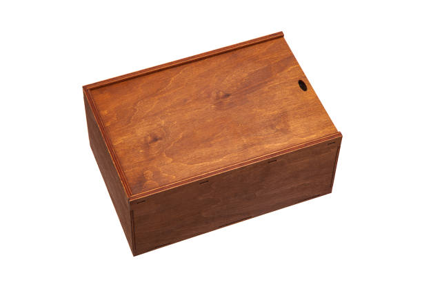 istock Wooden box isolated on white background. 1173380314