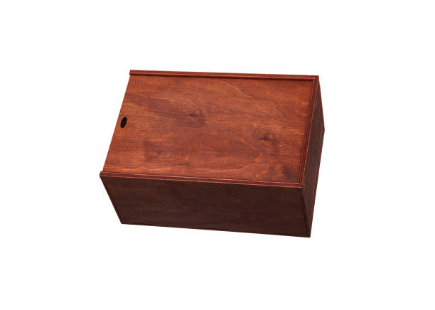 istock Wooden box isolated on white background. 1173380316