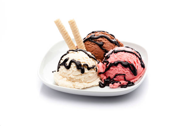 Directly Above View Of Ice Cream In Bowl
