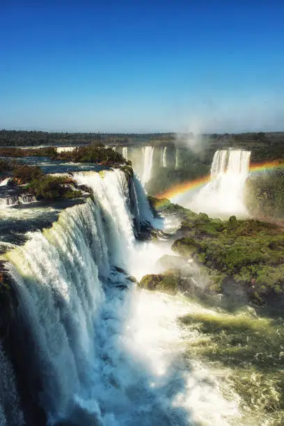 Photo of Argentina Iguazu Waterfalls Garganta del Diablo with rainbow