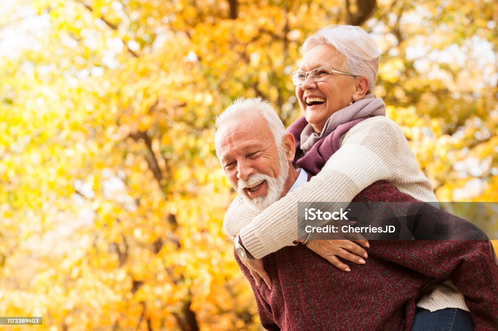 Portret van lachen Senior paar - Royalty-free Bejaard Stockfoto