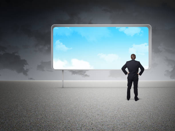 istock Digital Composite Image Of Man Standing In Front Of Device Screen Against Sky 1173396074