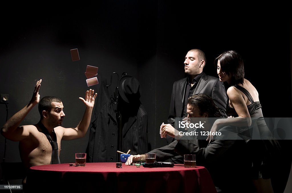 Gangsters Gangsters playing poker. 1950-1959 Stock Photo