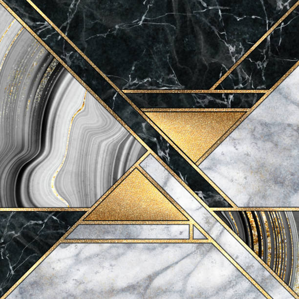 istock abstract minimal geometric background, luxury art deco design, mosaic inlay, modern creative textures of marble granite agate and gold, artificial stone, marbled tile, fashion marbling illustration 1173399693