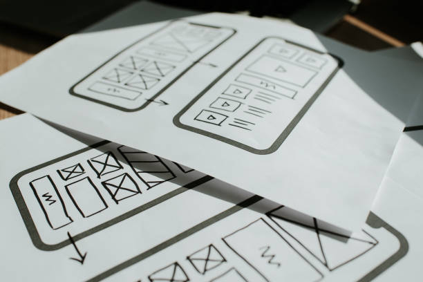 UX mobile application wireframe. Sketch, prototype, framework, layout future app design project. UI/UX - user interface and user experience designer. Creative concept for smartphone. App development estructura alámbrica de la aplicación móvil ux. boceto, prototipo, marco, diseño futuro proyecto de diseño de aplicaciones. ui/ux - interfaz de usuario y diseñador de experiencia de usuario. concepto creativo para smartphone. desarrollo de aplicacion