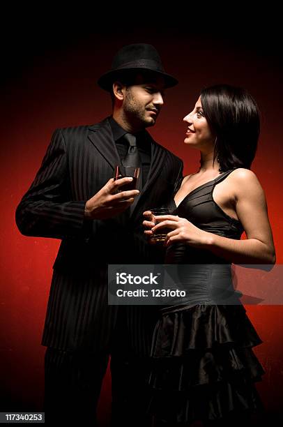 Dangerous Standing Bonny And Clyde Gangsters With 1920 Style Clothes  Standing Stock Photo - Download Image Now - iStock