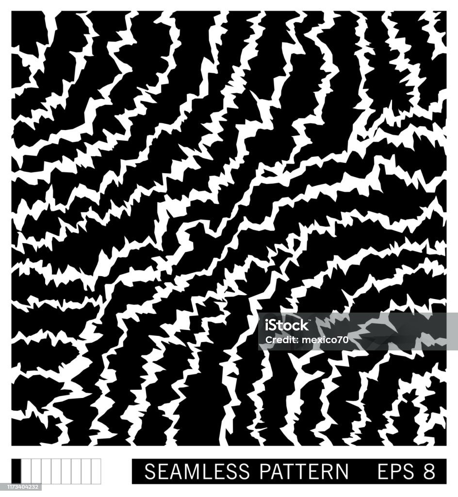 Jagged Random Line Arc Pattern Seamless Texture Random Wavy Lines With Rough Jagged Edges Stock ...