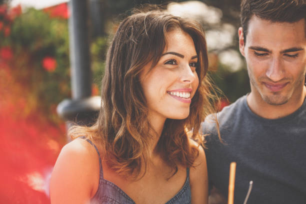 istock Boy and girl sitting in a cafe 1173404377