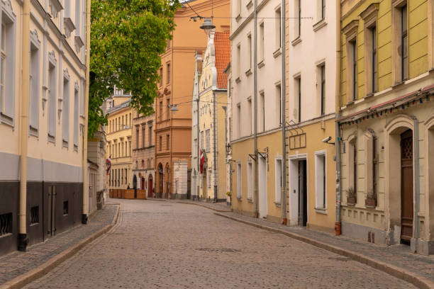 istock Latvia. Riga street view. 1173404992