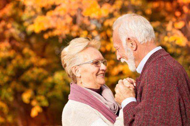 istock Portrait of romantic senior couple 1173405049