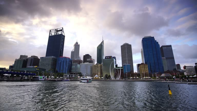 Skyline of Perth with city central business district