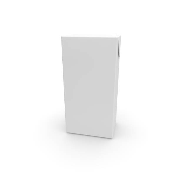 istock Box with straw for juice, milk, kefir and other drinks on white isolated background 1173410633