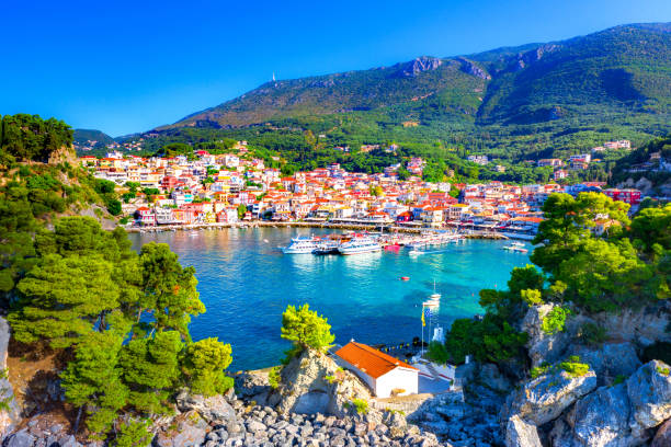 istock Panoramic view of scenic Parga city, Greece 1173412071