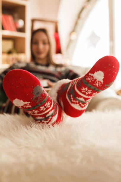 istock Close up of Christmas socks 1173414441