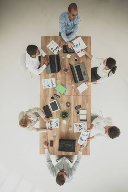 istock Six people having a board meeting 1173415539