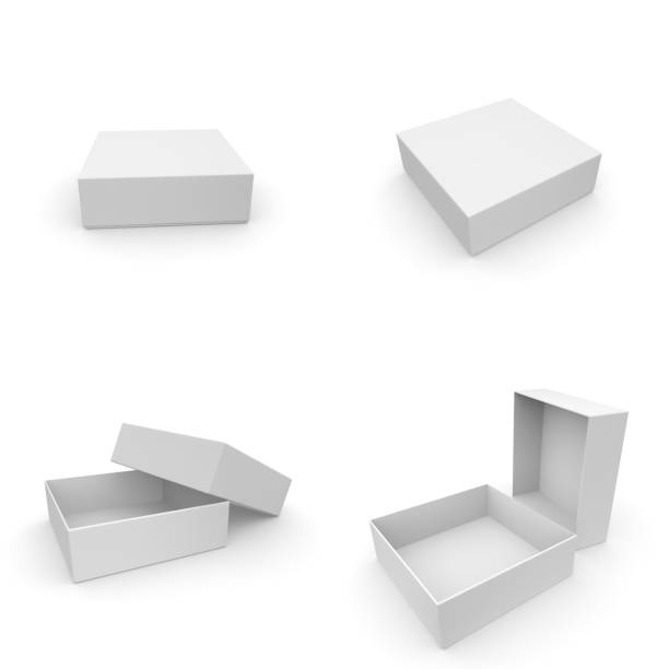 istock Set of boxes for products and goods on a white isolated background 1173416140