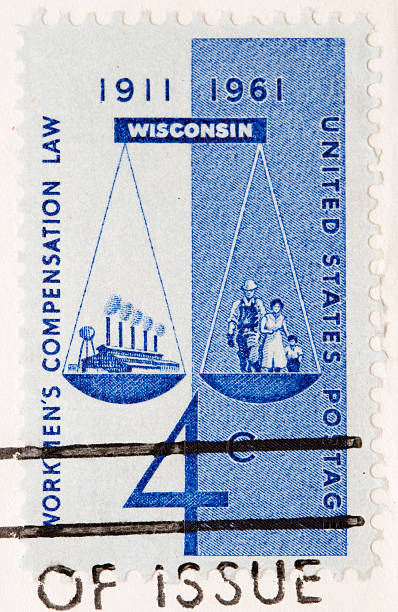 istock Vintage 1961 Workers Compensation Law Stamp 117341922