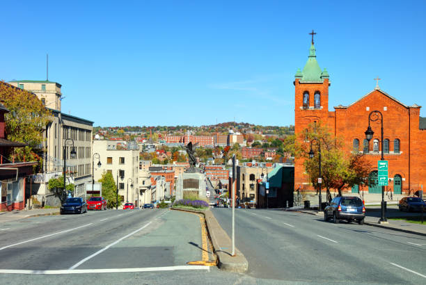 Downtown Sherbrooke, Quebec Sherbrooke Quebec is a city in southern Quebec, Canada. Sherbrooke was the sixth largest city in the province of Quebec and the thirtieth largest in Canada. sherbrooke quebec stock pictures, royalty-free photos & images