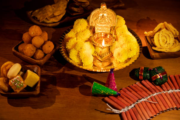 istock Diwali decoration on Diwali day 1173423592