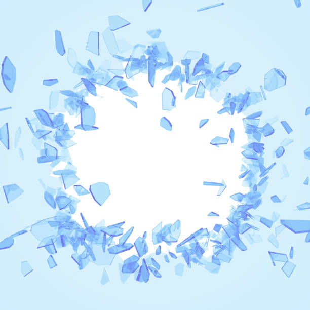 istock Broken glass from the blow, shot on a white isolated background 1173431346