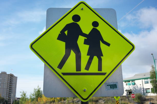 istock School Ahead sign in Yellowknife, Canada 1173444648
