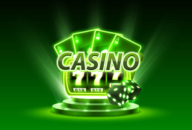 casino slots 777 banner gewinner, szene podium. vektor-illustration - coin award winners podium podium stock-grafiken, -clipart, -cartoons und -symbole