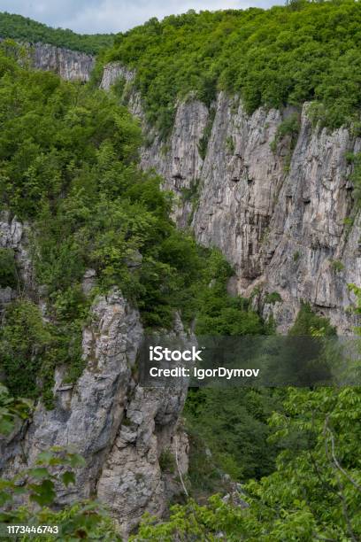 Panoramic View Of Canyon Of Dryanovo River Near Monastery St Archangel Michael Gabrovo Region Bulgaria Stock Photo - Download Image Now