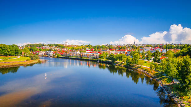 istock Panoramic view of beautiful city Trondheim, Norway 1173447582