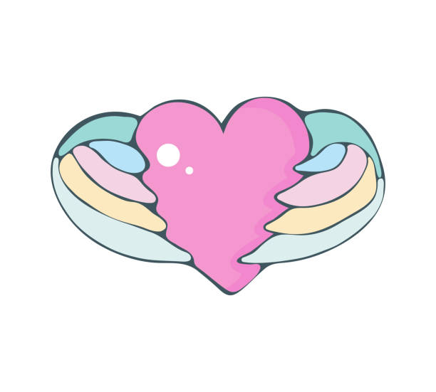 Ilustración de Corazón Rosado Con Alas En Vector Lindo Dibujo Doodle Corazones Alados Estilo De Dibujos Animados Objeto Aislado Sobre Fondo Blanco Tarjeta De San Valentín Icono Vectorial Para Diseño Romántico y Ilustración de Corazón Rosado Con Alas En Vector Lindo Dibujo Doodle Corazones Alados Estilo De Dibujos Animados Objeto Aislado Sobre Fondo Blanco Tarjeta De San Valentín Icono Vectorial Para Diseño Romántico y