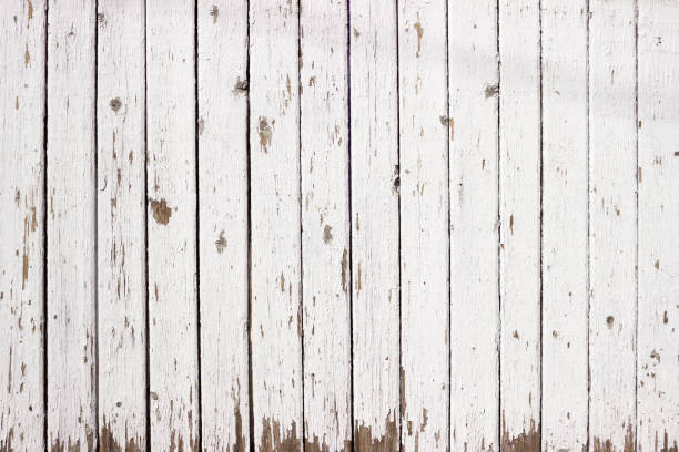 istock White wood background. Scratched white paint on a wooden plank wall. Background, texture 1173450192