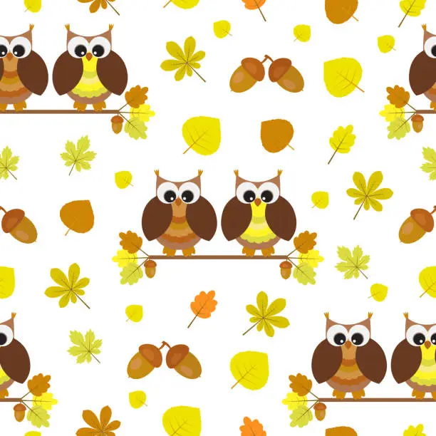 Vector illustration of Vector seamless pattern on the theme of nature.