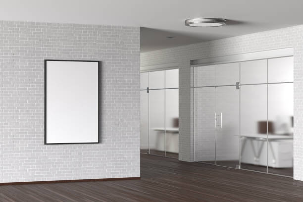 istock Blank poster on the wall in modern office. 1173459509