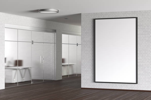 istock Blank poster on the wall in modern office. 1173459512