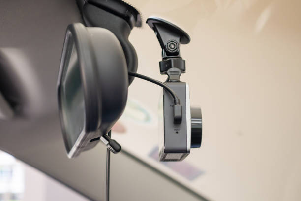 carro cctv câmera gravador de vídeo para a condução de segurança na estrada - car vehicle interior inside of dashboard - fotografias e filmes do acervo