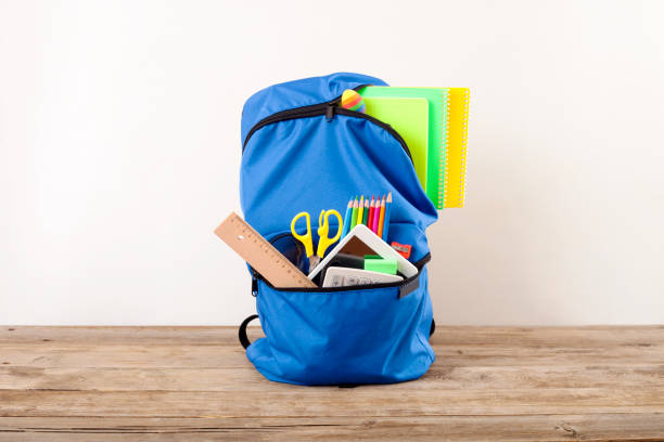 istock school backpack and stationery over wooden table 1173467501