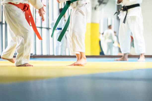 istock Kids playing judo in china 1173478369