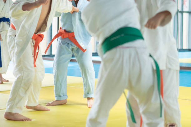 istock Kids playing judo in china 1173478415