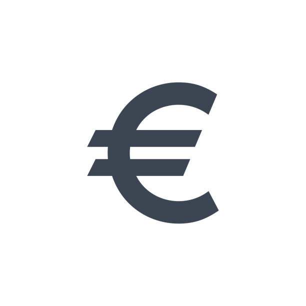 illustrazioni stock, clip art, cartoni animati e icone di tendenza di icona del glifo vettoriale correlata all'euro sign. - euro symbol european union currency currency banking