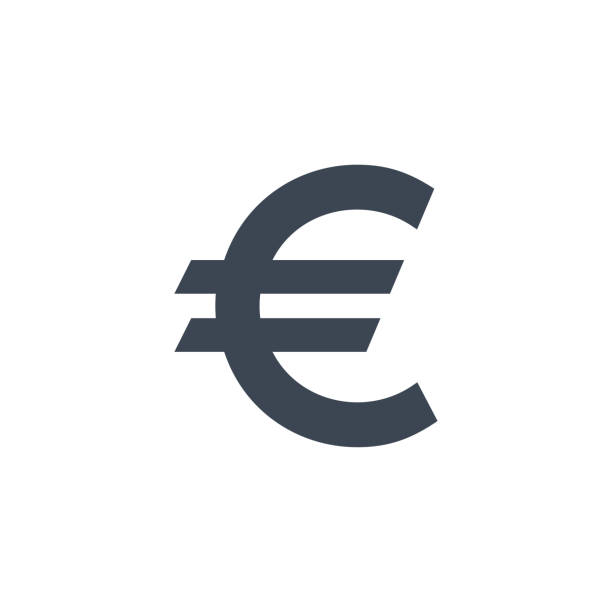 Euro Sign related vector glyph icon. Euro Sign related vector glyph icon. Isolated on white background. Vector illustration. european union currency stock illustrations