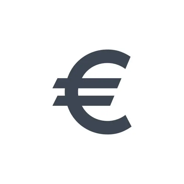 Vector illustration of Euro Sign related vector glyph icon.