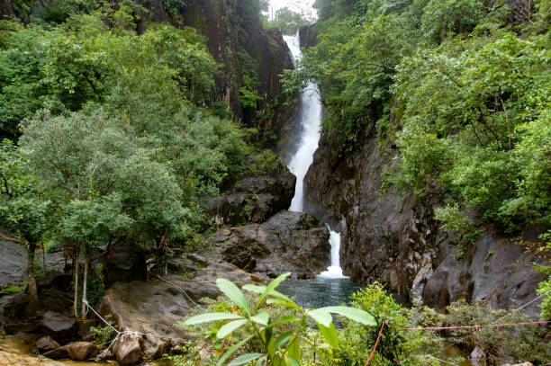 istock Scenic view of the tropical waterfall in rainforest 1173483878