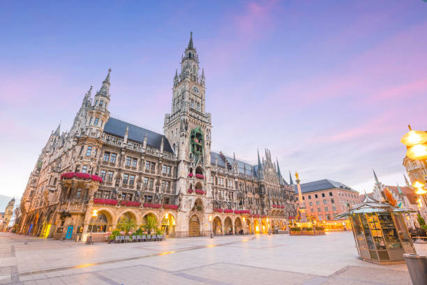 istock Munich skyline with Marienplatz town hall 1173484144