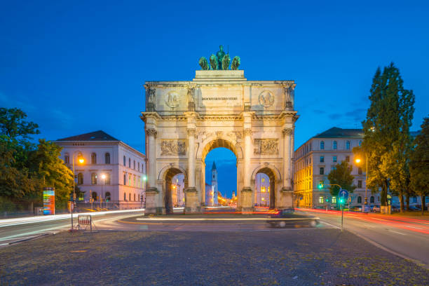 istock Munich, Germany - August 28, 2016: Siegestor triumphal arch, Munich, Germany 1173484150
