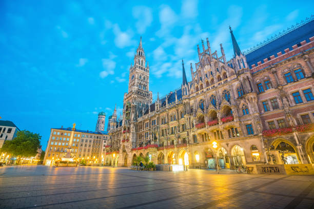 istock Munich skyline with Marienplatz town hall 1173484161